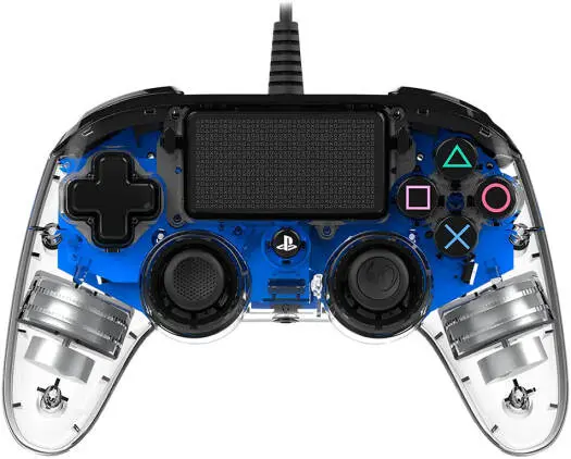 Nacon Wired Illuminated Compact Controller For Playstation 4 - Blue 1