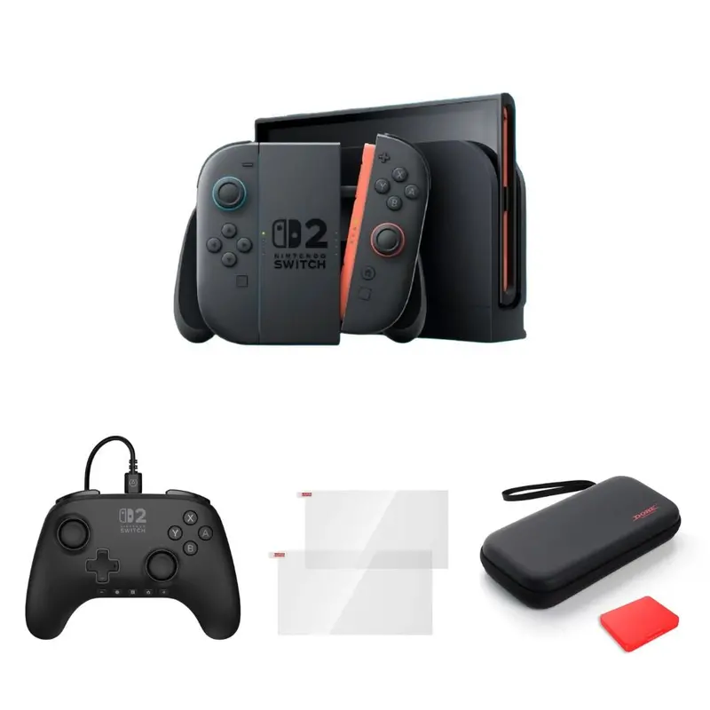 Nintendo Bundle: Switch 2 Console With Accessories (Controller, Screen Protector, Bag) 1