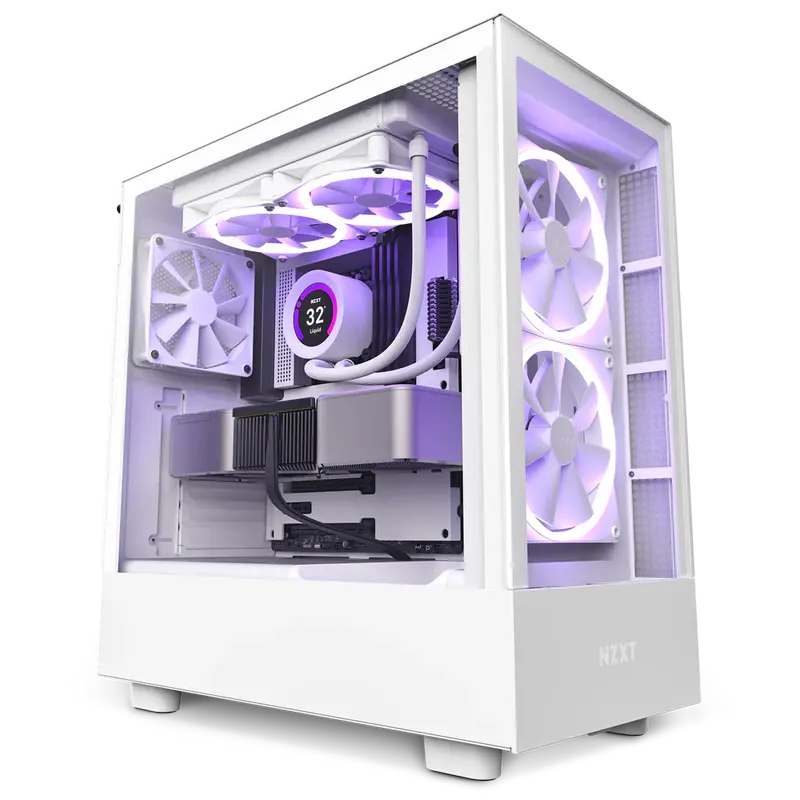 Nzxt H Series H5 Elite Edition Atx Mid Tower, White 1