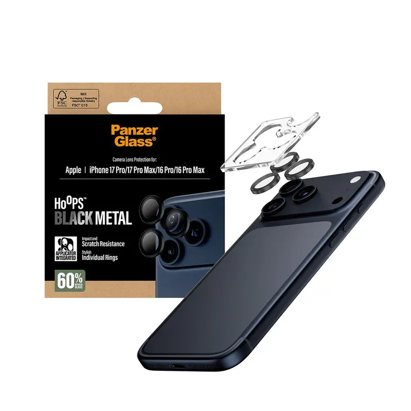 Panzerglass® Hoops® Black Camera Lens Protector Iphone 17 Pro|Pro Max 1