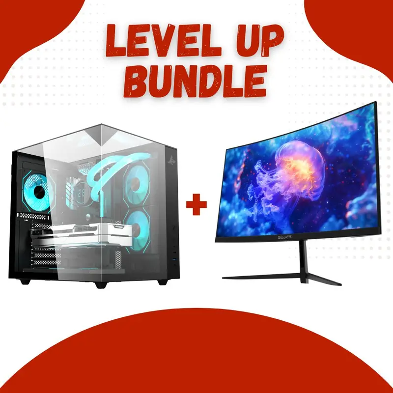 Pc Bundle: Gaming Pc I5-12400F,Rtx 5060 8Gb, 16Gb Ram With Sades Nc-Pelagia 24"/Fhd/200Hz/0.5Ms/Hdmi 2.1/Va/Curved Gaming Monitor - Black 1