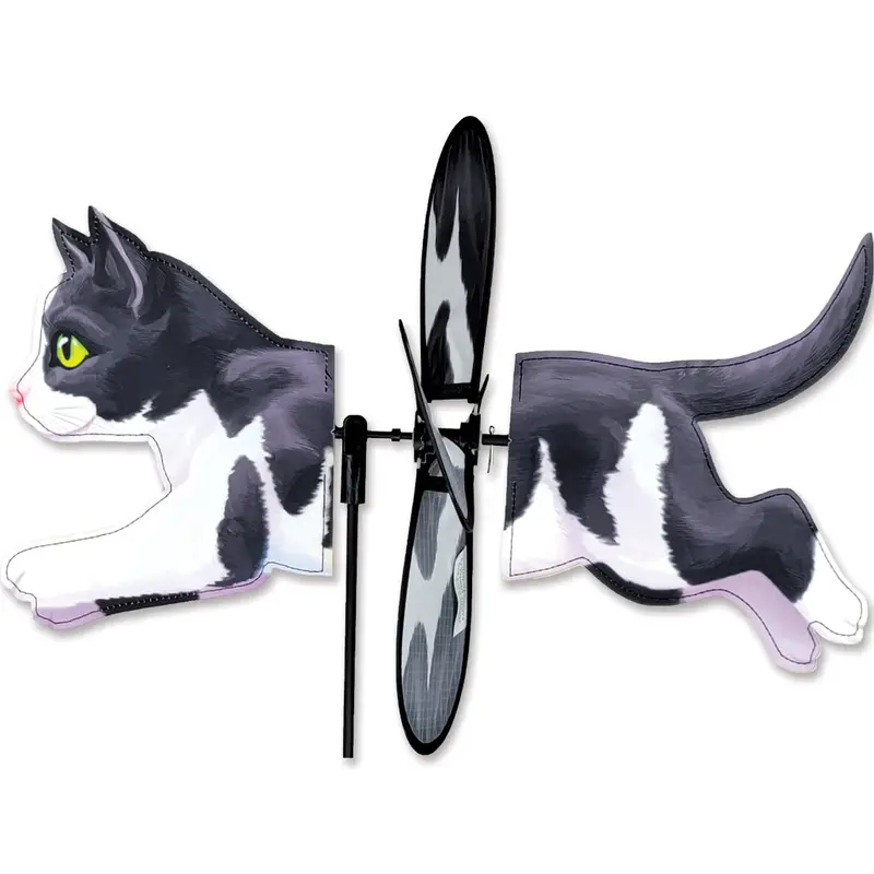 Petite Spinner - Black & White Cat 1