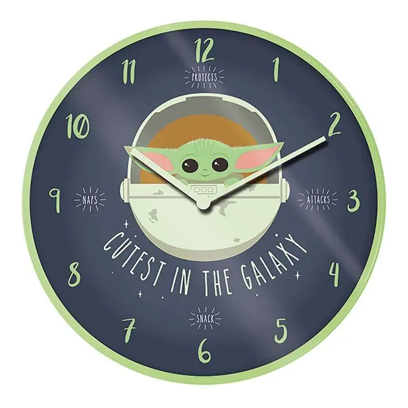 Pmd Wall Clock: Star Wars- The Mandalorian (Cutest In The Galaxy) 1
