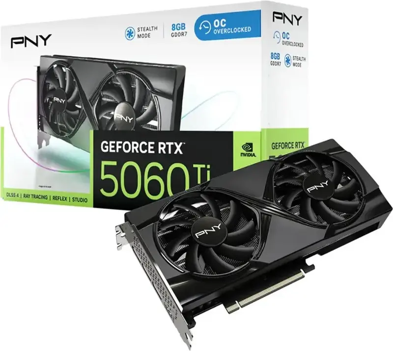 Pny Geforce Rtx 5060 Ti Oc 8Gb Gddr7 Dual Fan Pcle 5.0 1