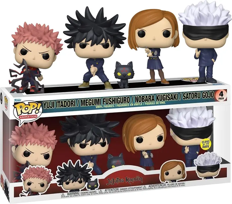 Pop 4 Pack: Jujutsu Kaisen- Satoru Gojo / Megumi Fushiguro / Nobara Kugisaki / Yuji Itadori (Gw) (Exc) 1
