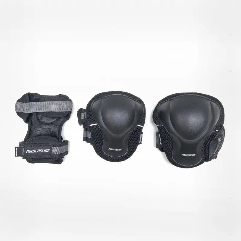 Powerslide Pro Mens Tri Pack Black Pad Set 1