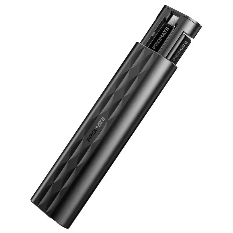 Promate Compact All In 1 Charging Cable And Travel Kit  Usb-C To Lightning, Usb-A, Micro-Usb Adaptors, Black 1