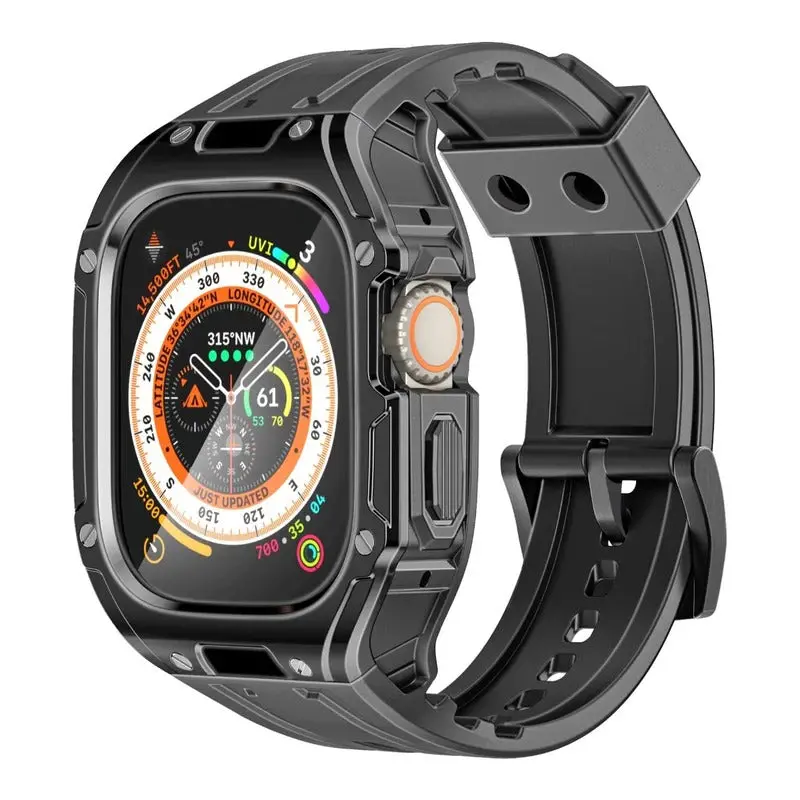 Promate Durable Protection Watch Case With Tpu Watch Band For Apple Watch Series Ultra 1 And 2  Made From Durable Tpu And Pc Materials And Corrosion Resistant 316 Stainless Steel Buckle 1