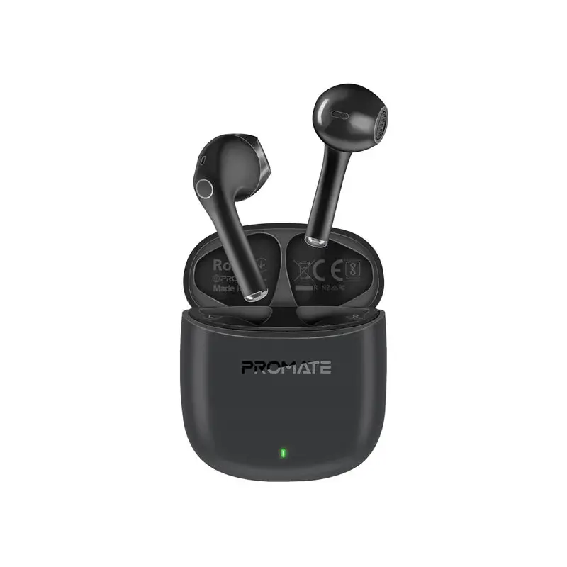 Promate Lima High Definition Bluetooth V5.3 Enc Tws With Intellitouch  - Black 1