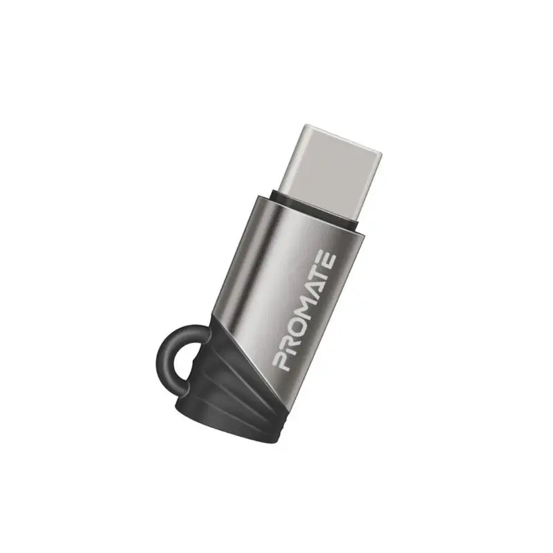 Promate Ultra-Fast Charging Lightning To Usb-C Adapter, Grey 1