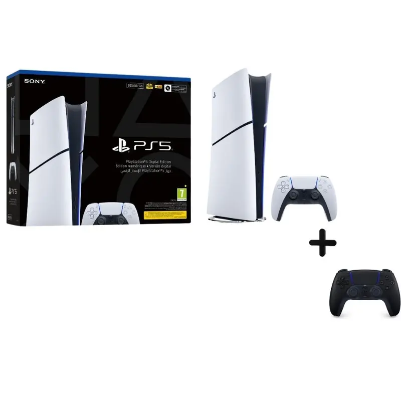 Ps5 Bundle: Ps5 Slim Digital Edition + Dualsense Wireless Controller - Midnight Black 1