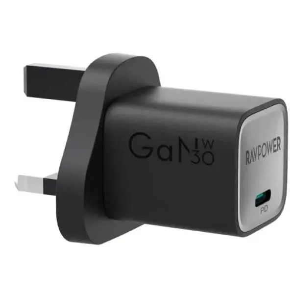 Ravpower Rp-Pc1056 Mini Pd30w Gan Type C Charger Black - Rp-Pc1056b 1