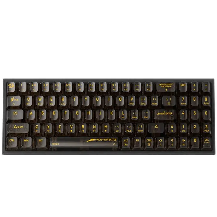 Redragon K628ct Pollux Pro Rgb 75%, Usb-C Wired, Bt , 2.4 Ghz Wireless Gaming Keyboard - Translucent Crystal Switch - Black 1