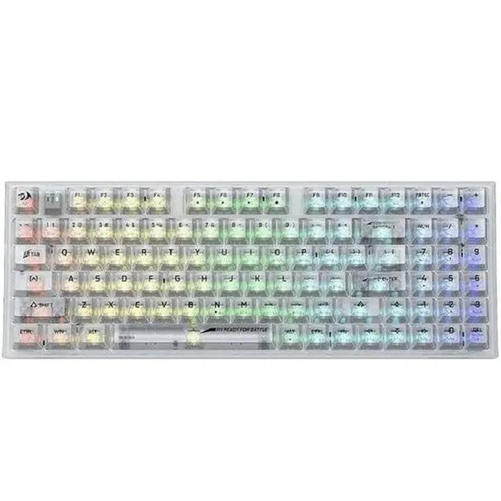 Redragon K628ct Pollux Pro Rgb 75%, Usb-C Wired, Bt , 2.4 Ghz Wireless Gaming Keyboard - Translucent Crystal Switch - White 1