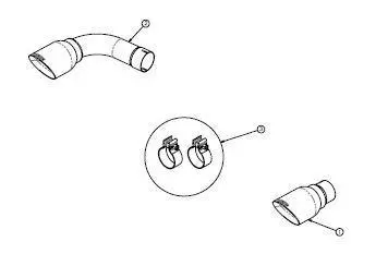 Replacement / 4.0 In Single Tip Kit | 2010-2014 Vw Golf Gti Mk6 2.0T Corsa Systems (14492) 1