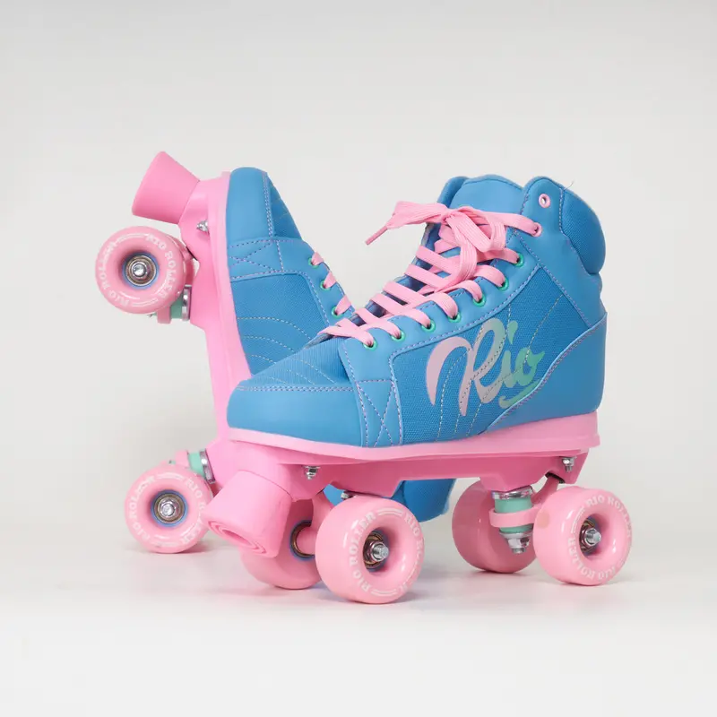 Rio Roller Lumina Quad Skates - Blue / Pink 1