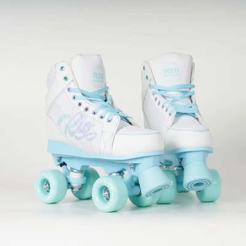 Rio Roller Lumina Quad Skates - White / Blue 1