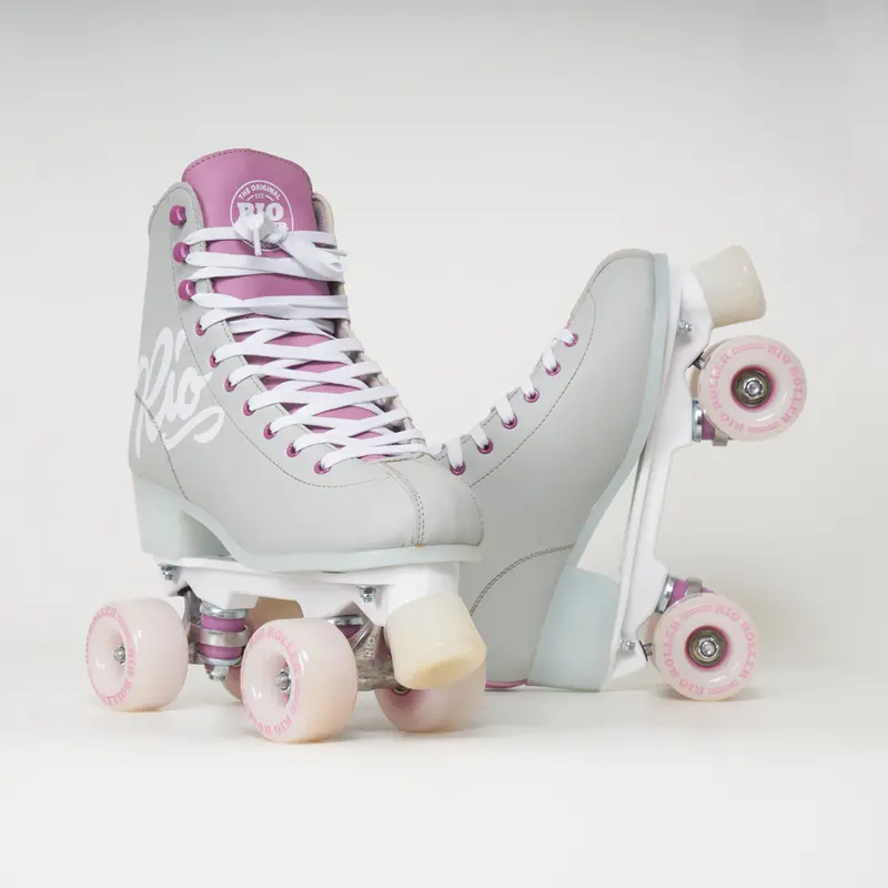 Rio Roller Script Rollerskates - Grey / Purple 1