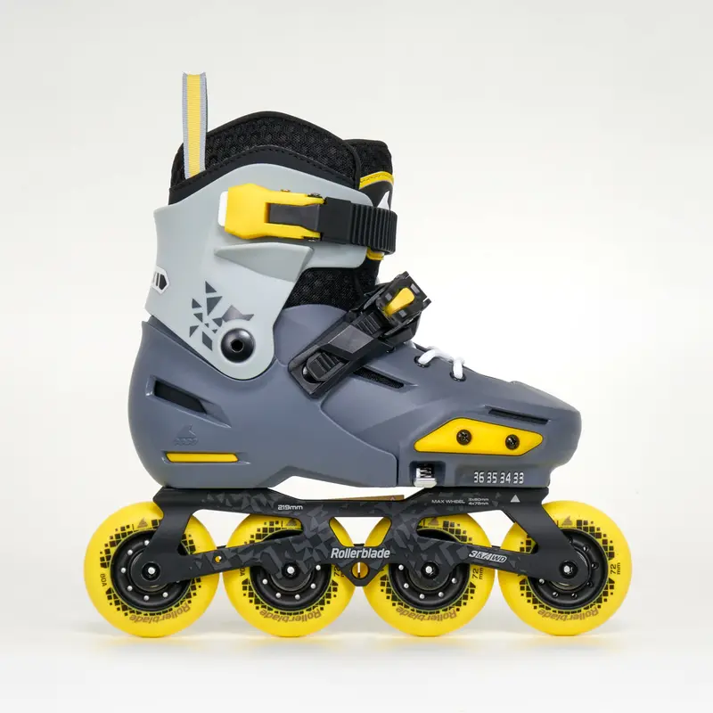 Rollerblade Apex Junior Inline Skates - Unisex - Grey / Yellow 1