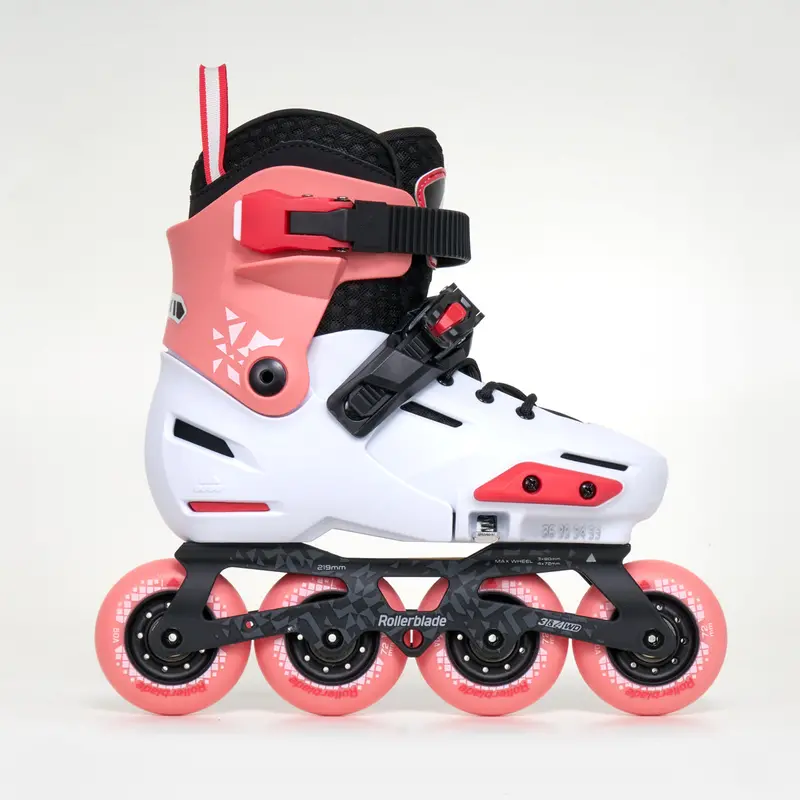 Rollerblade Apex Junior Inline Skates - Unisex - Platinum / Coral 1