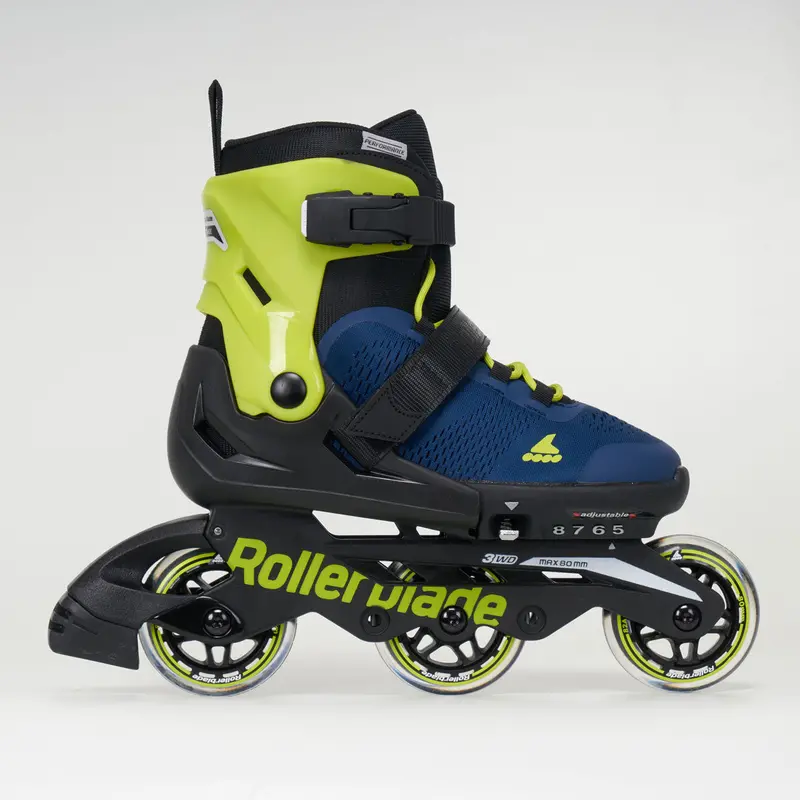 Rollerblade Microblade 3Wd Junior Inline Skates - Green/Blue 1