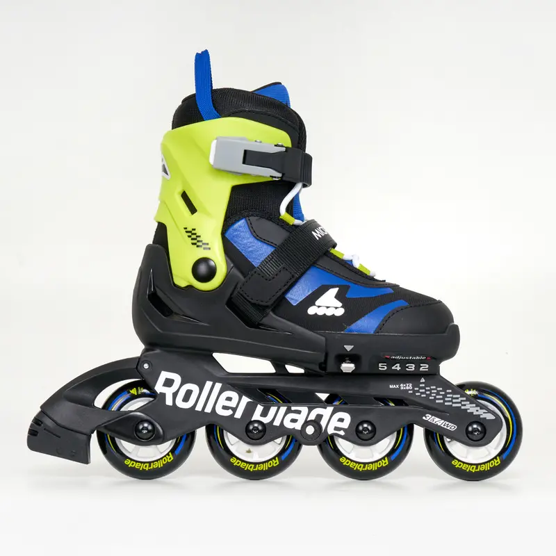 Rollerblade Microblade Junior Adjustable Inline Skates - Black / Blue 1