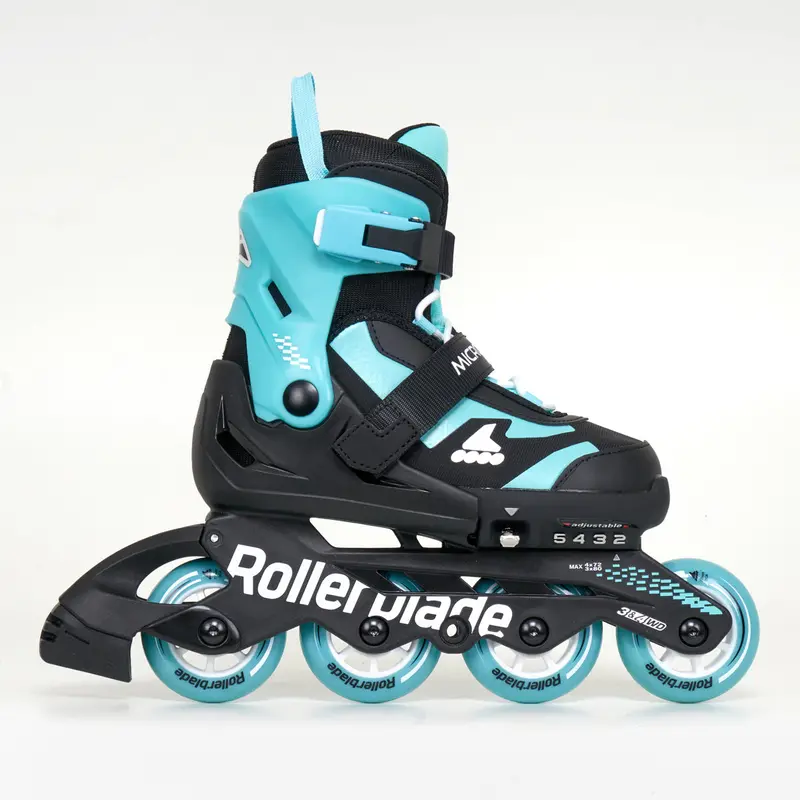 Rollerblade Microblade Junior Adjustable Inline Skates - Black / Light Blue 1