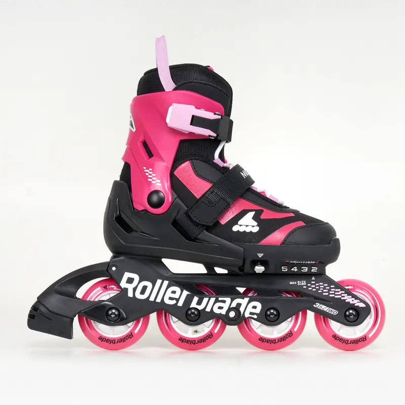 Rollerblade Microblade Junior Adjustable Inline Skates - Black / Pink 1