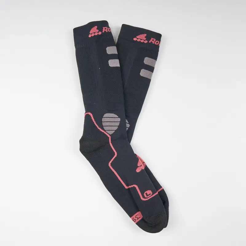 Rollerblade Performance Skate Socks - Black / Pink 1