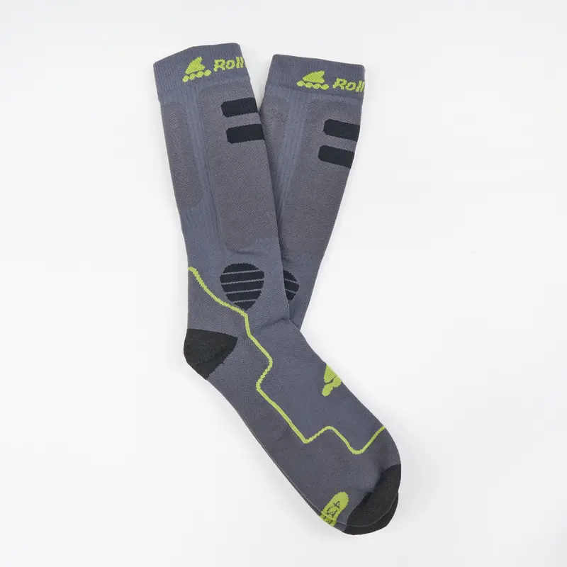 Rollerblade Performance Skate Socks - Grey / Green 1