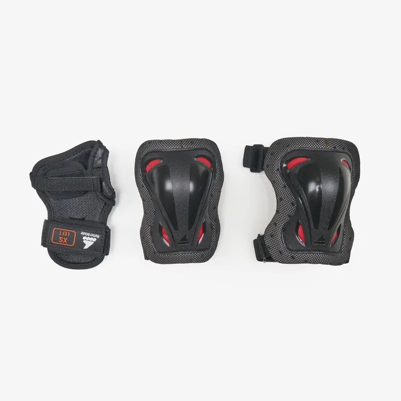 Rollerblade 'Skate Gear' Kids Pad Set - Black & Red 1