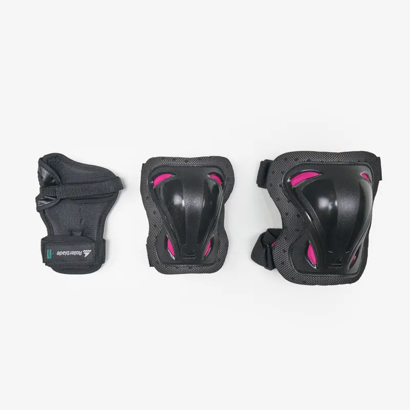 Rollerblade Skate Gear Pad Set - Black/Raspberry 1
