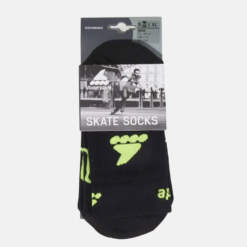 Rollerblade Skating Socks - Black / Green 1