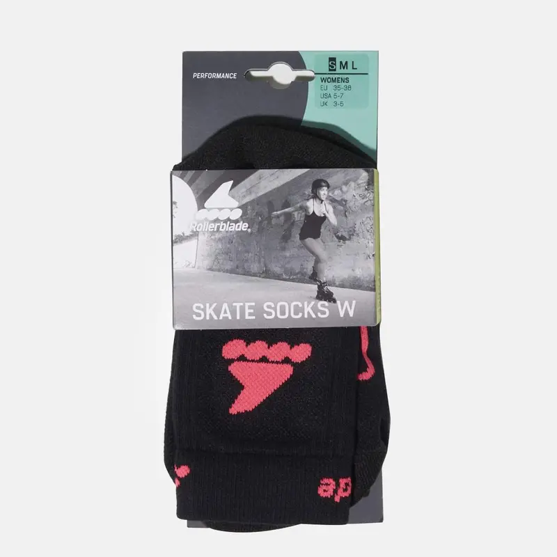Rollerblade Skating Socks  - Black / Salmon 1