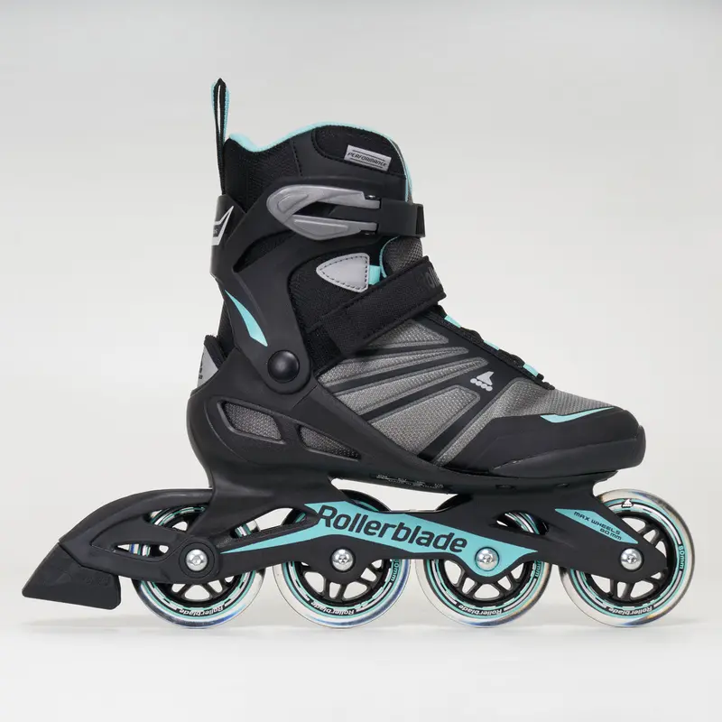 Rollerblade Zetrablade Woman's Softboot Inline Skates - Black/ Light Blue 1