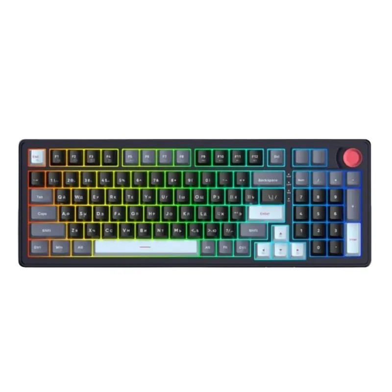 Sades Skyblade 97 97 Key Compact Layout 98% With Immersive Rgb & Multi-Function Knob Wireless Mechanical Gaming Keyboard - Black 1