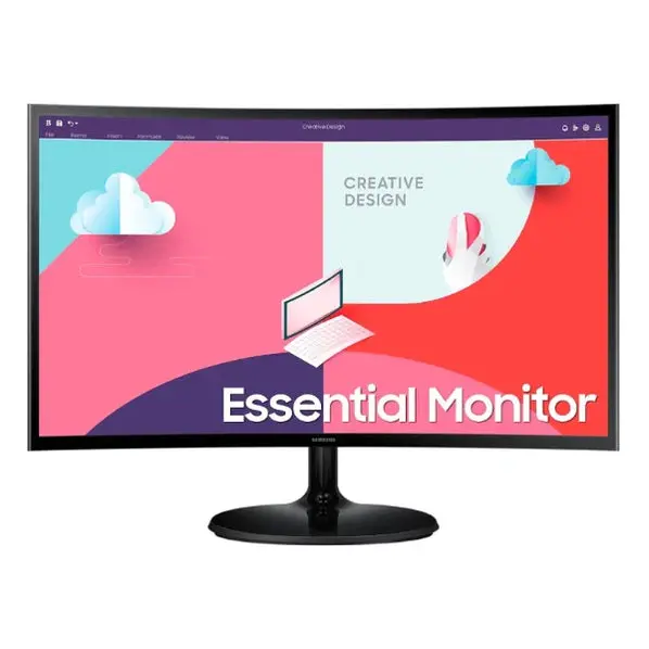 Samsung 24" Curved Va, Fhd, 75Hz Led Monitor With Hdmi,Vga - Ls24c360eamxue 1