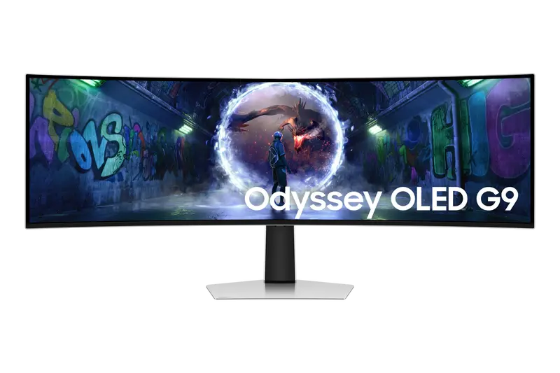 Samsung Odyssey G9 G932 49" Oled Dual Qhd (5120 X 1440), 240Hz Refresh Rate, 0.03Ms Response Time, Height Adjustment With Tilt Carved Gaming Monitor - Silver Ls49dg932smxue 1