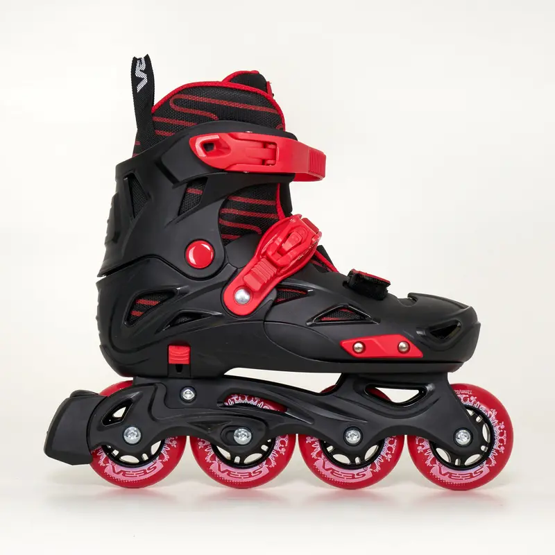 Seba Stj Black/Red - Kids Adjustable Skates 1