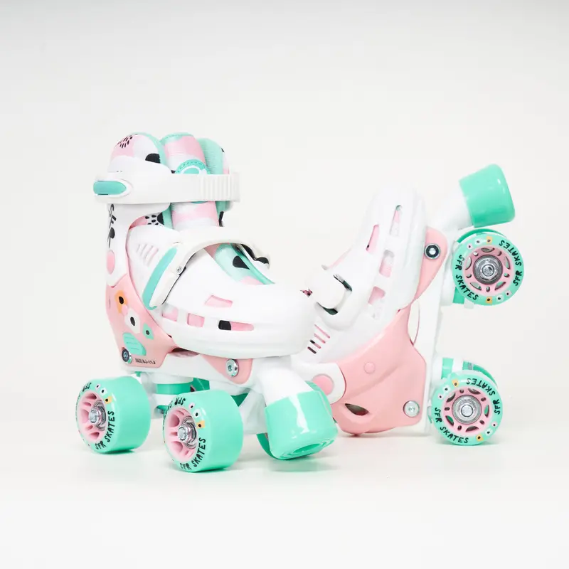 Sfr Storm V Flower Junior Adjustable Quad Skates 1