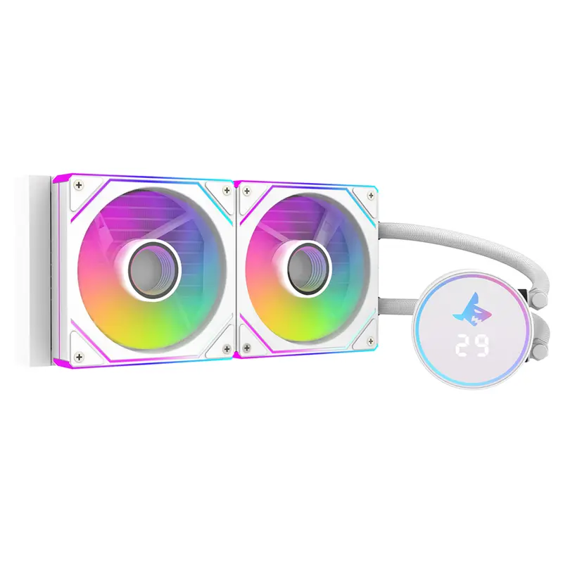 Sharx Jaws J240dd-W Argb Liquid Cooler 240Mm, Digital Display - White 1