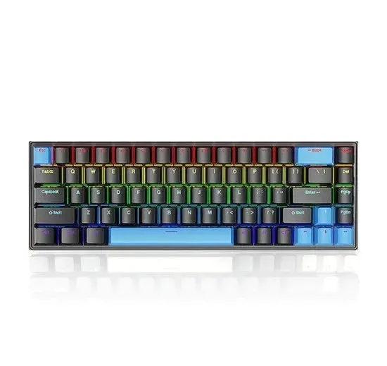 Skylion K68 Wired Mechanical Rgb Gaming Keyboard - Black & Blue - Blue Switch 1