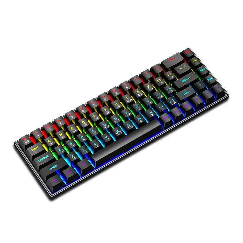 Skylion K68 Wired Mechanical Rgb Gaming Keyboard - Black - Blue Switch 1