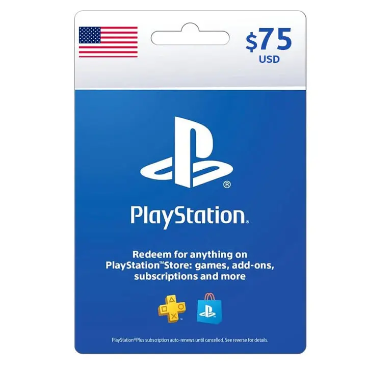 Sony Playstation / Psn Gift Card 75$ - Us (Sms Delivery) 1