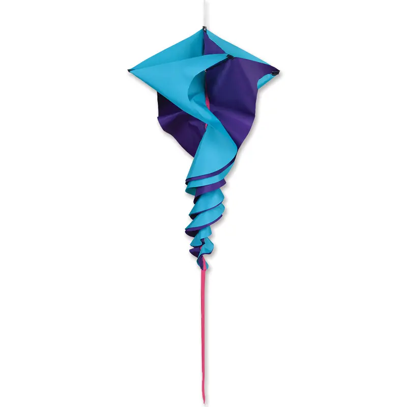 Soundwinds Large Rotini Spinning Windsock - Purple Teal 1