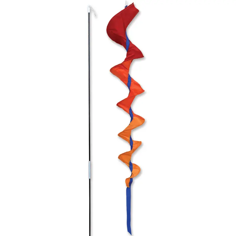 Soundwinds Medium Fusilli Spinning Recumbent Bike Windsock - Orange 1