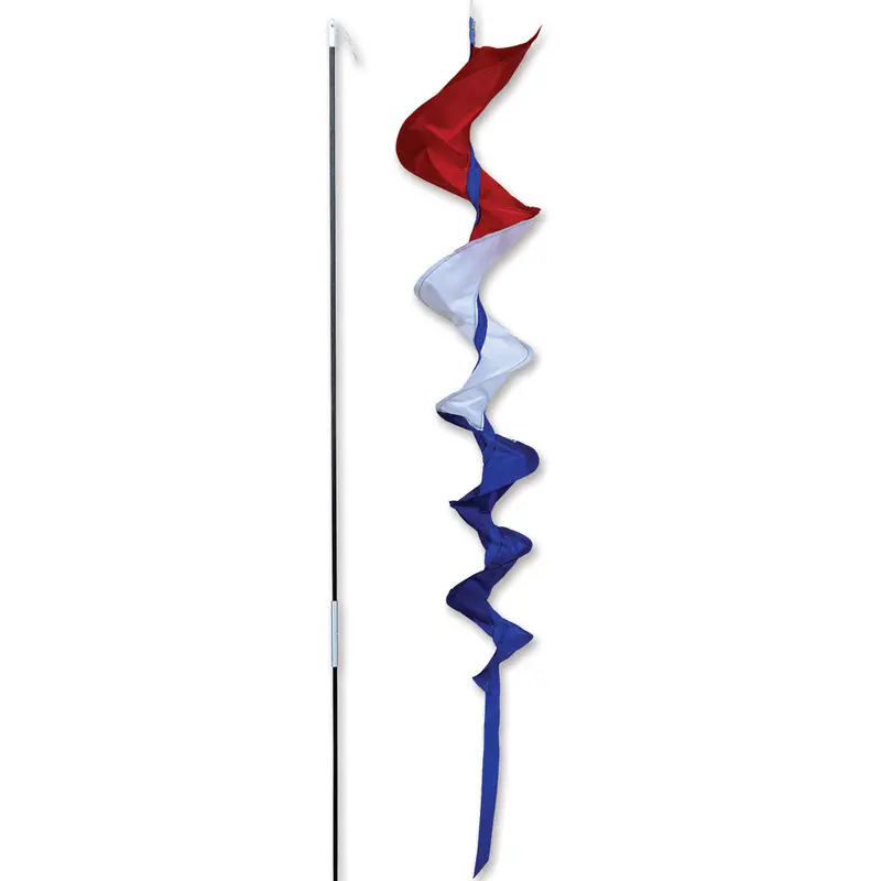 Soundwinds Medium Fusilli Spinning Recumbent Bike Windsock - Patriotic 1