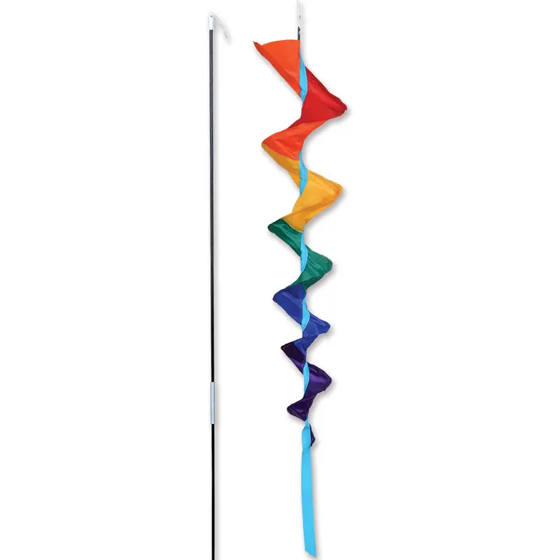 Soundwinds Medium Fusilli Spinning Recumbent Bike Windsock - Rainbow 1