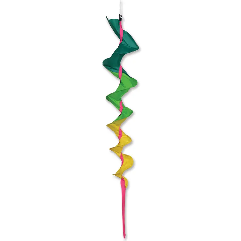 Soundwinds Medium Fusilli Spinning Windsock - Green 1