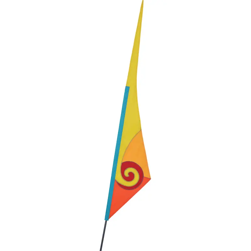 Soundwinds Spiral Recumbent Bike Flag - Yellow 1
